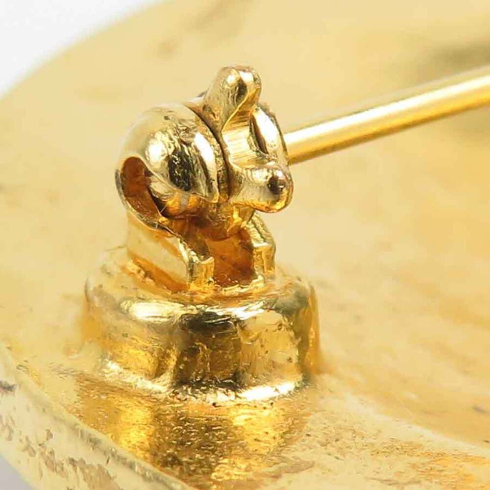 CHANEL Gold Logo Brooch - Picture 9 of 12